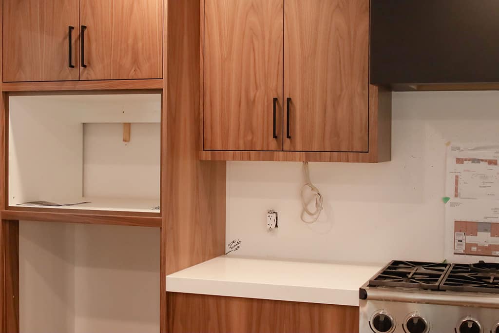 cabinetry install during kitchen renovation
